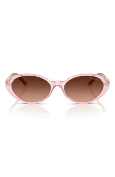 Versace 54mm Oval Sunglasses In Pink Gradient