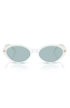 Versace 54mm Oval Sunglasses In White