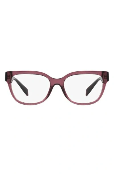 Versace 54mm Pillow Optical Glasses In Pink