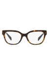 Versace 54mm Pillow Optical Glasses In Brown