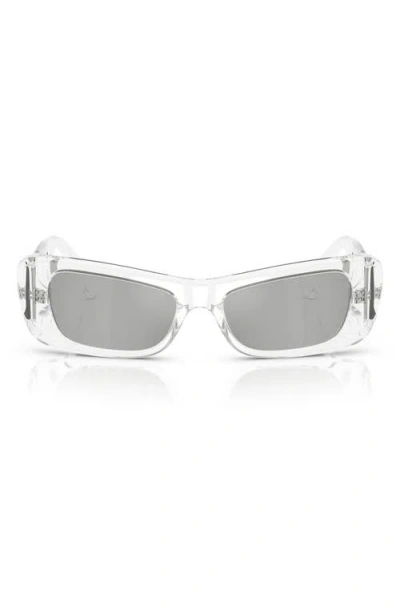 Versace 54mm Pillow Sunglasses In Transparent