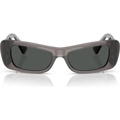 Versace 54mm Pillow Sunglasses In Grey Glitter Transparent