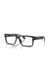 Versace 54mm Rectangle Optical Glasses In Black