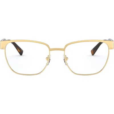 Versace 54mm Rectangle Optical Glasses In Gold