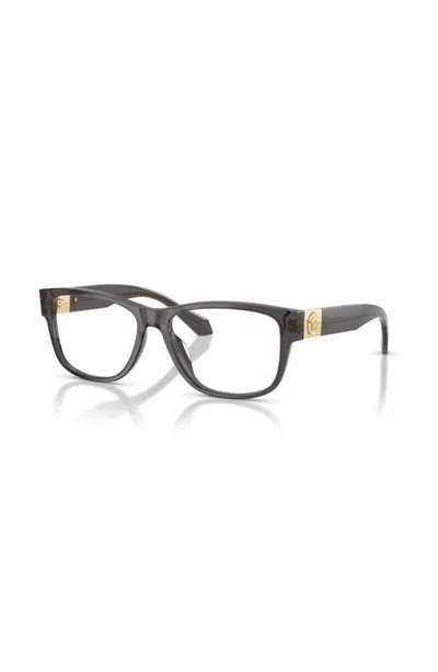 Versace 54mm Rectangle Optical Glasses In Black
