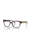 Versace 54mm Rectangle Optical Glasses In Multi