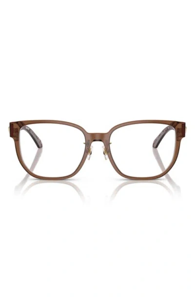 Versace 54mm Square Optical Galsses In Dark Brown
