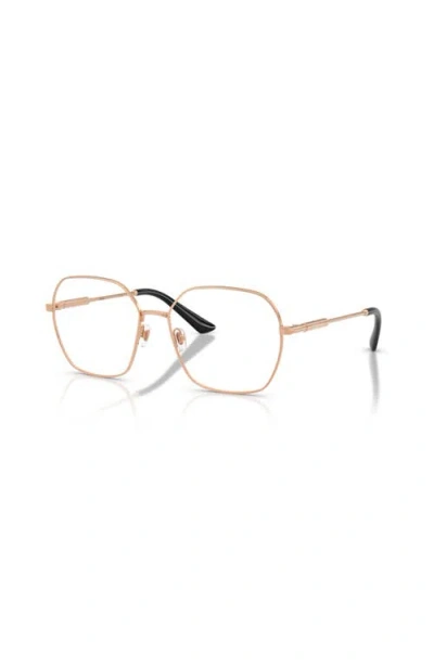 Versace 54mm Square Optical Glasses In Gold