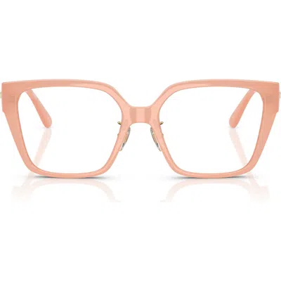 Versace 54mm Square Optical Glasses In Opal Pink