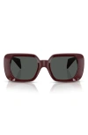 Versace Dark Grey Square Ladies Sunglasses Ve4473u 548787 54 In Bordeaux