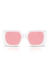 Versace 54mm Square Sunglasses In White