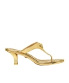 Versace Alia 55 Metallic Thong Sandals In Gold