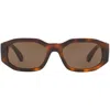 Versace Eyewear Rectangular Frame Sunglasses In Brown