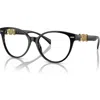 Versace 55mm Cat Eye Optical Glasses In Black