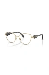 Versace 55mm Cat Eye Optical Glasses In Gold