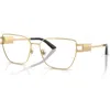 Versace 55mm Cat Eye Optical Glasses In Gold