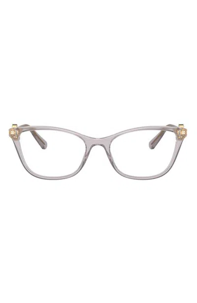 Versace 55mm Cat Eye Optical Glasses In Gray