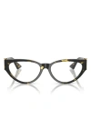 Versace 55mm Cat Eye Optical Glasses In Havana