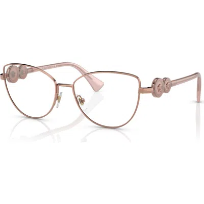 Versace 55mm Cat Eye Optical Glasses In Pink