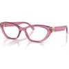Versace 55mm Cat Eye Optical Glasses In Pink