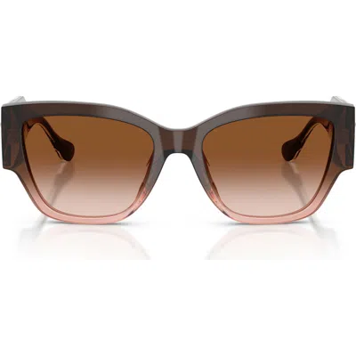 Versace 55mm Cat Eye Sunglasses In Brown