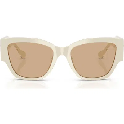 Versace 55mm Cat Eye Sunglasses In Neutral