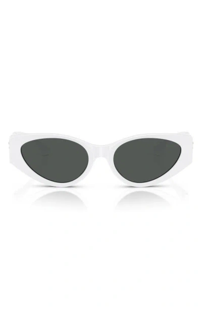 Versace 55mm Cat Eye Sunglasses In White