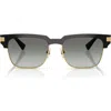 Versace 55mm Gradient Square Sunglasses In Gold