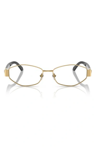 Versace 55mm Oval Optical Glasses In Gold