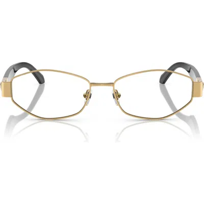 Versace 55mm Oval Optical Glasses In Gold Black