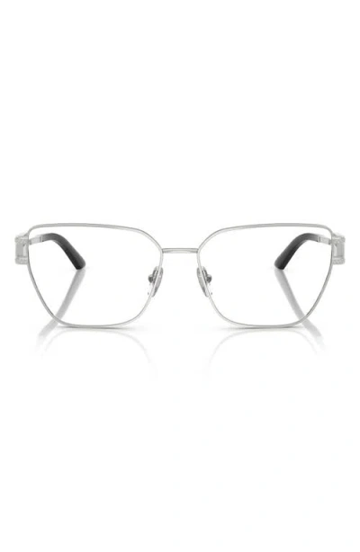 Versace 55mm Pillow Optical Glasses In Silver