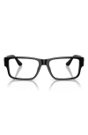 Versace 55mm Rectangle Optical Glasses In Black