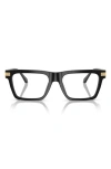 Versace 55mm Rectangle Optical Glasses In Black