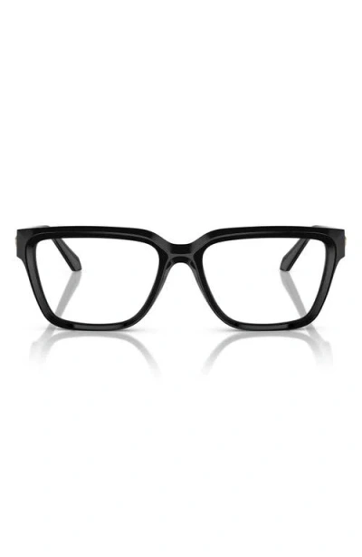 Versace 55mm Rectangle Optical Glasses In Black