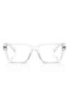 Versace 55mm Rectangular Optical Glasses In Crystal