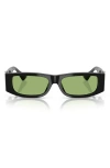 Versace 55mm Rectangular Sunglasses In Black