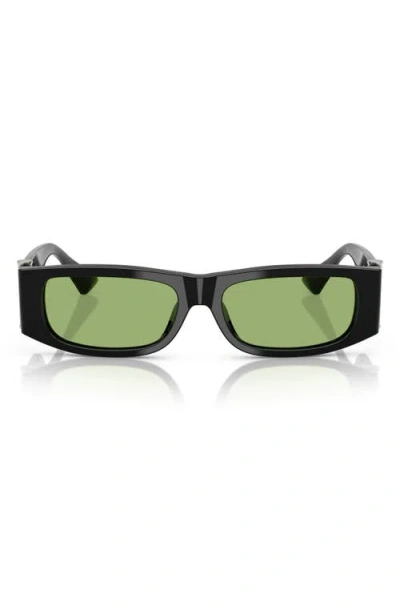 Versace 55mm Rectangular Sunglasses In Black