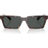 Versace 55mm Rectangular Sunglasses In Havana