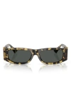 Versace 55mm Rectangular Sunglasses In Havana
