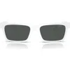 Versace 55mm Rectangular Sunglasses In White