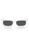 Versace 55mm Rectangular Sunglasses In White