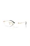 Versace 55mm Round Optical Glasses In Gold