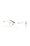 Versace 55mm Round Optical Glasses In Pink