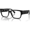 Versace 55mm Square Optical Glasses In Black
