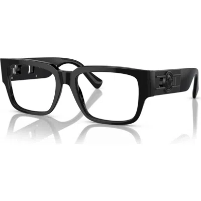 Versace 55mm Square Optical Glasses In Black