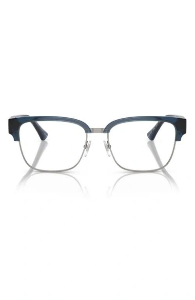 Versace 55mm Square Optical Glasses In Blue