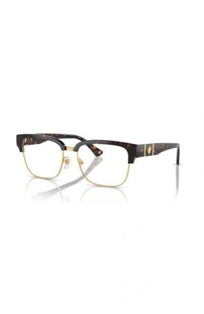 Versace 55mm Square Optical Glasses In Gold