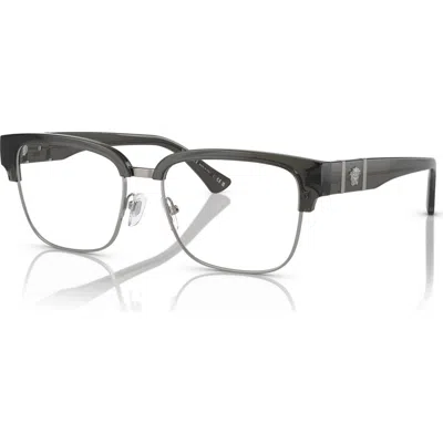 Versace 55mm Square Optical Glasses In Gray