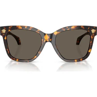 Versace 55mm Square Sunglasses In Brown