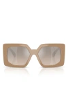 Versace 55mm Square Sunglasses In Beige
